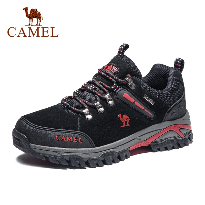 

CAMEL New Arrivals Women Men Outdoor Hiking Shoes Comfortable Breathable Shock Absorption Lace-up Camping Leather Trekking Shoes