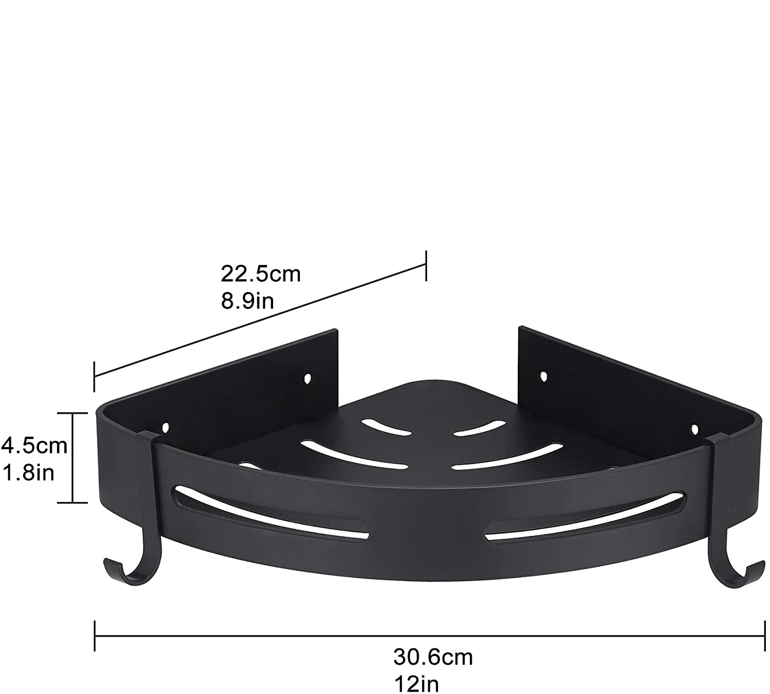 Угловые полки для ванной комнаты космическая алюминиевая веерообразная