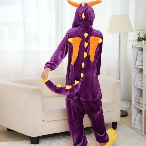 Кигуруми костюм Дракон Спайро Kigurumi пикачу стич панда тигр единорог| |