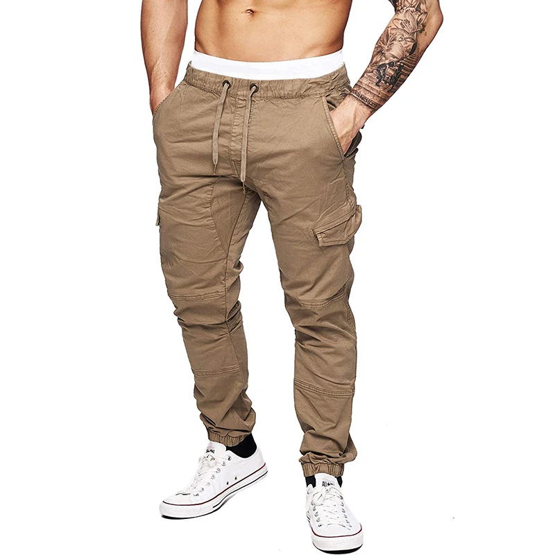

Men's Joggers Tactical Casual Pants Hip Pop Cargo Overalls Multi-pocket Sports Black Trousers Harem Male Streetwear Sweatpants