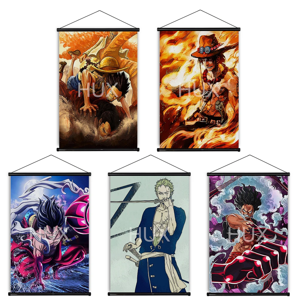 

One Piece Japane Anime Figure Luffy Home Decor Posters Canvas Painting ScrollPictures Prints Wall Art Modern Mural Child Bedroom