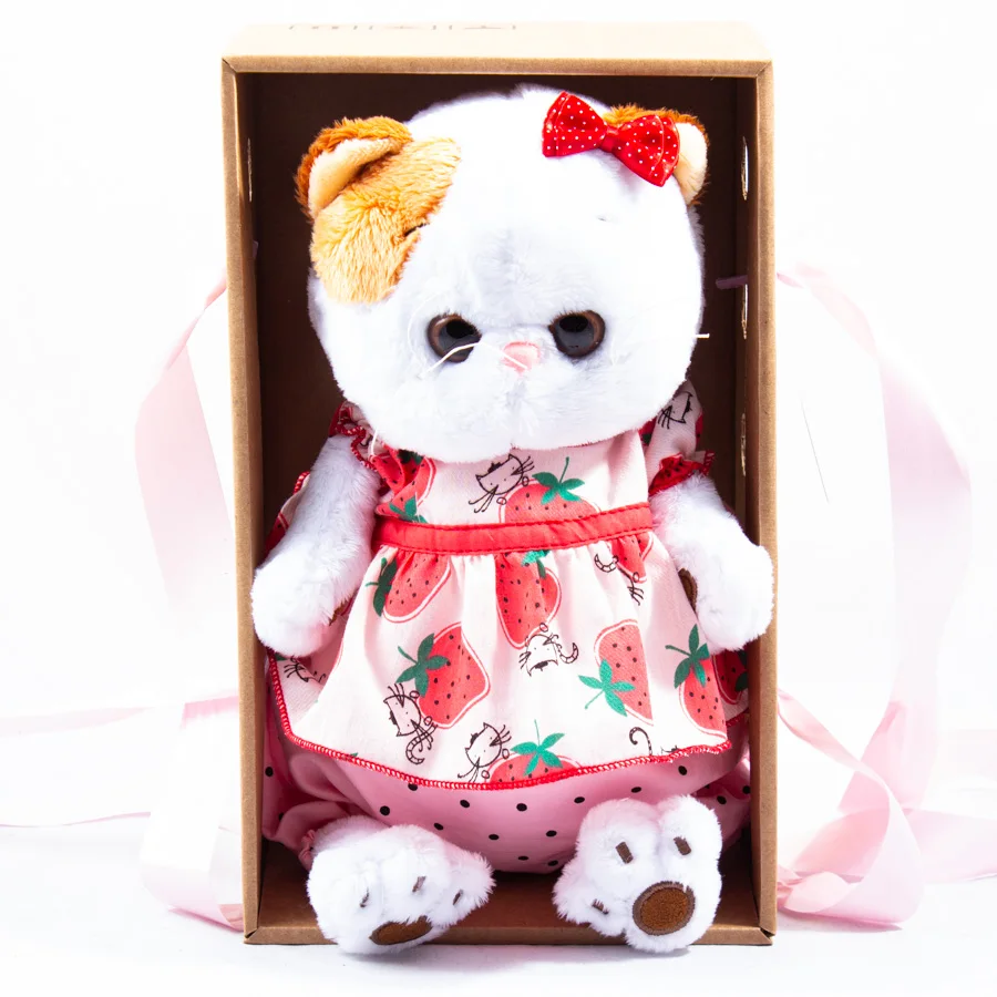 Мягкая игрушка кошечка Ли-Ли в блузке с клубничками 24 см оригинал BUDI BASA лили басик