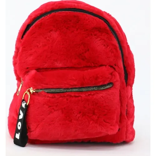 Женский плюшевый рюкзак Depoms 5061 K красного цвета Рюкзак сумка женская hello kitty для