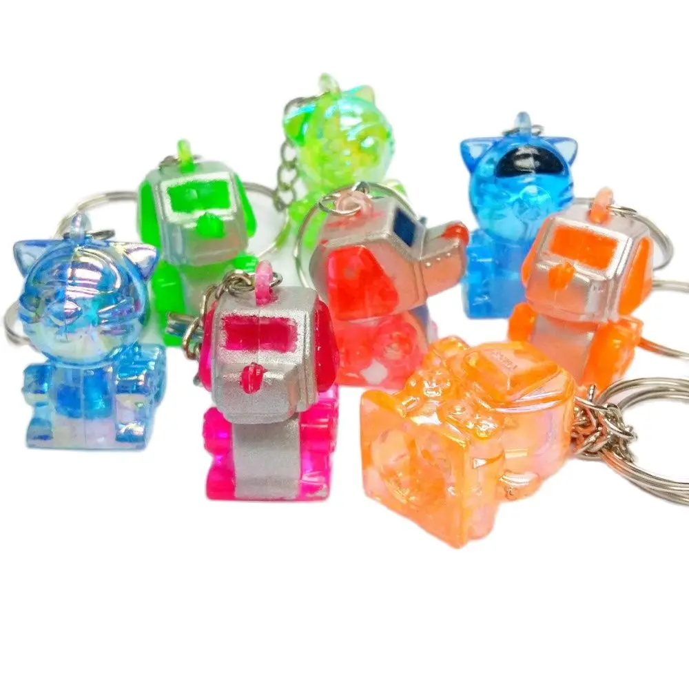 Набор из 8 предметов кибер робот с рисунком собачки и котика E330 цепочка для ключей