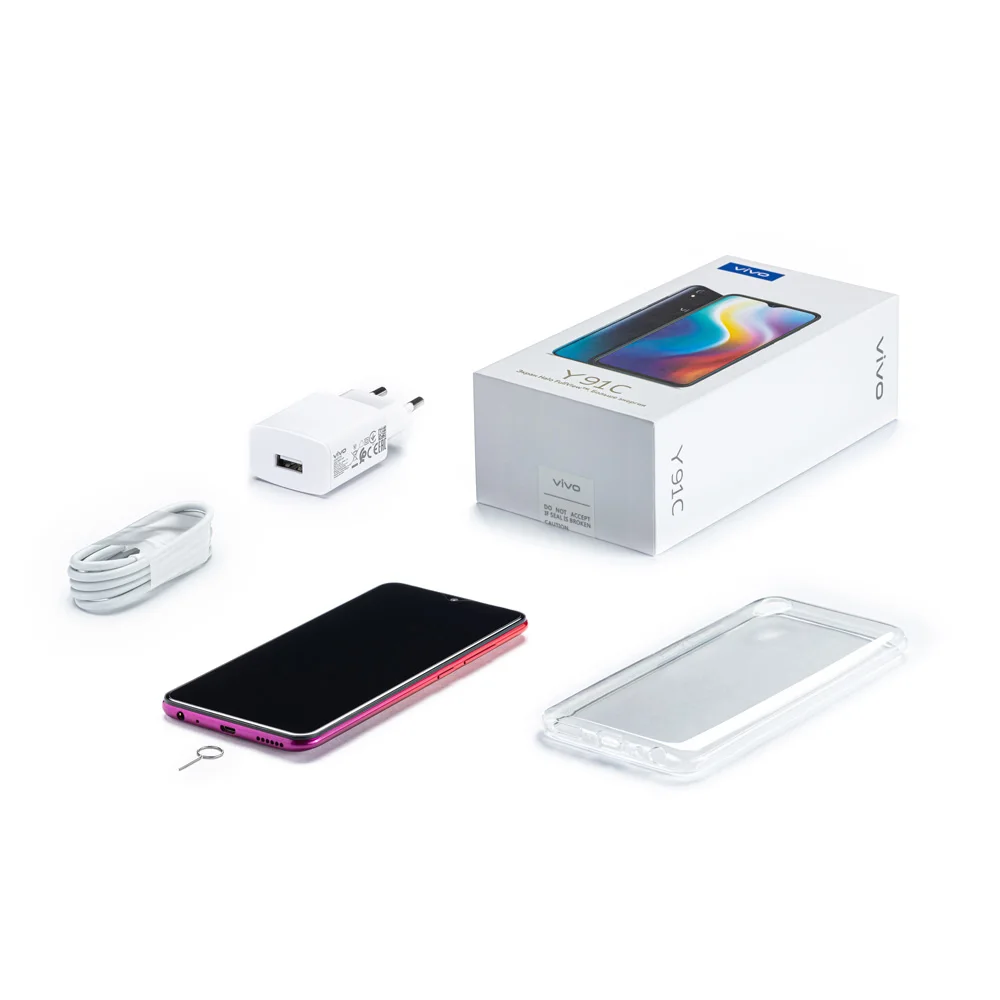 Мобильные телефоны Vivo Y91C смартфоны чистый Android емкий мощный аккумулятор 1520x720 2.0 ГГц 8 Core 2GB RAM 32GB 32 ГБ до 256ГБ.