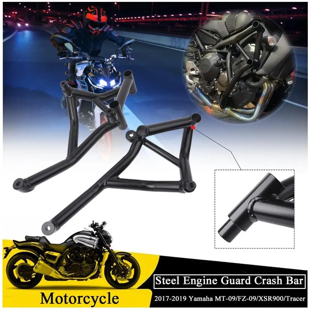 Трюк клетка защита двигателя Крушение Бар Бампер для Yamaha MT09 FZ09 MT FZ 09 MT-09 FZ-09 XSR900 XSR 900 Tracer