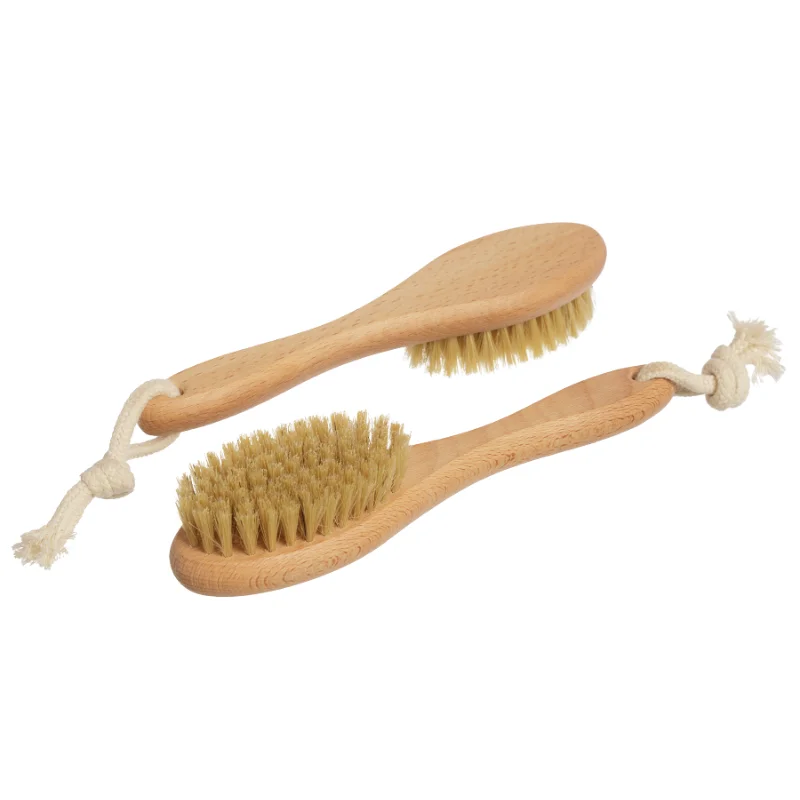 Щётка для сухого массажа тела из натурального волокна тампико 79-80 пучков. |