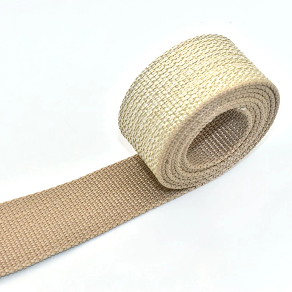 

1.5"Webbing Belts Bag Webbing Gold Thread Ribbons Solid Color Webbing Knit Tape Ribbon for Bag Craft Textile Sewing Accessories