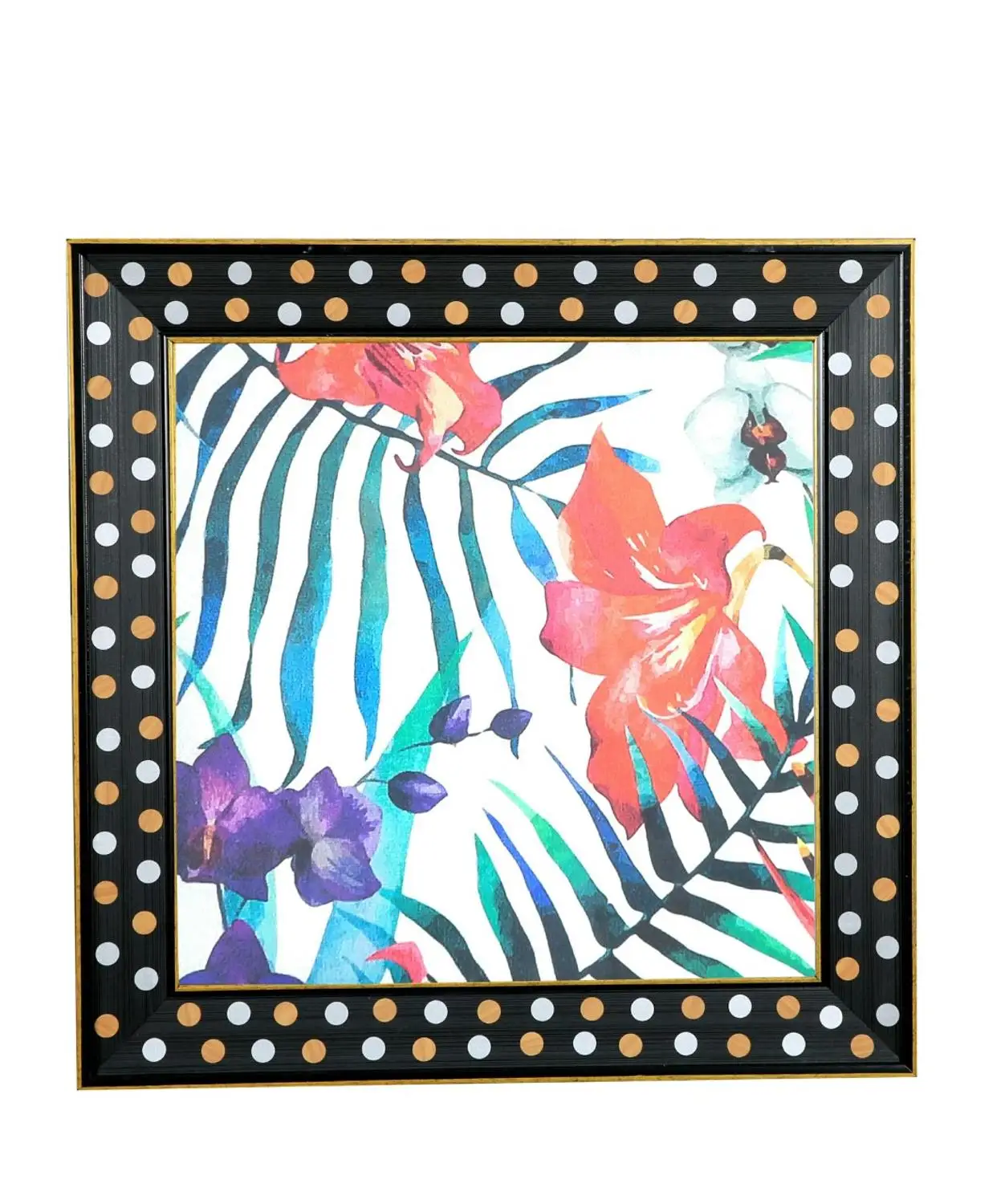 

Canvas Print Glazed Luxury Framed Green Leaves