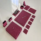 Розовый цвет, кожаный коврик для делового офиса, набор аксессуаров-органайзеров (офисные принадлежности, фотоаксессуары)