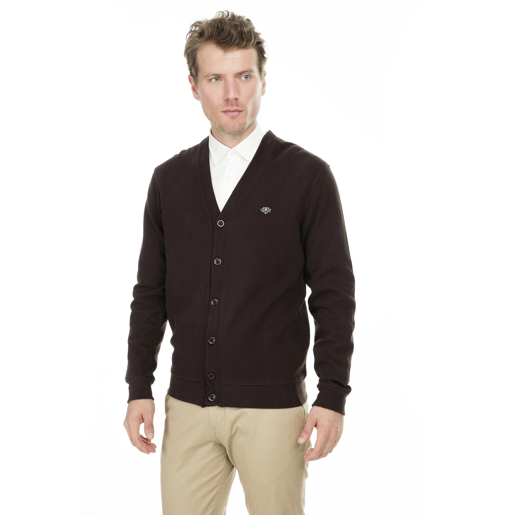 Buratti мужской кардиган на пуговицах с длинным рукавом Осенний плотный новая