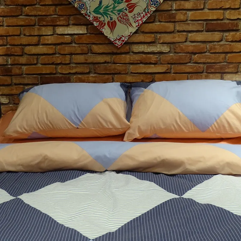 

Duvet Cover Set-%100 Cotton-No Ironing Required-Queen-3 Pieces Bedding Set-Energy