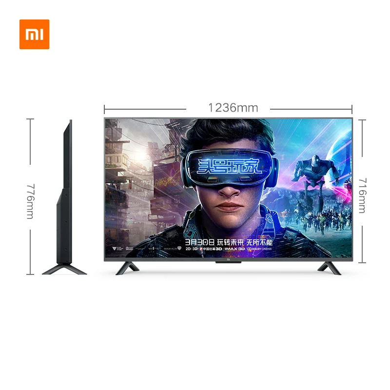 Телевизор Xiaomi Mi ТВ Android Smart tv 4S 55 дюймов полный 4K HDR экран ТВ набор wifi ультратонкий 2 ГБ+ 8 Гб Dolby