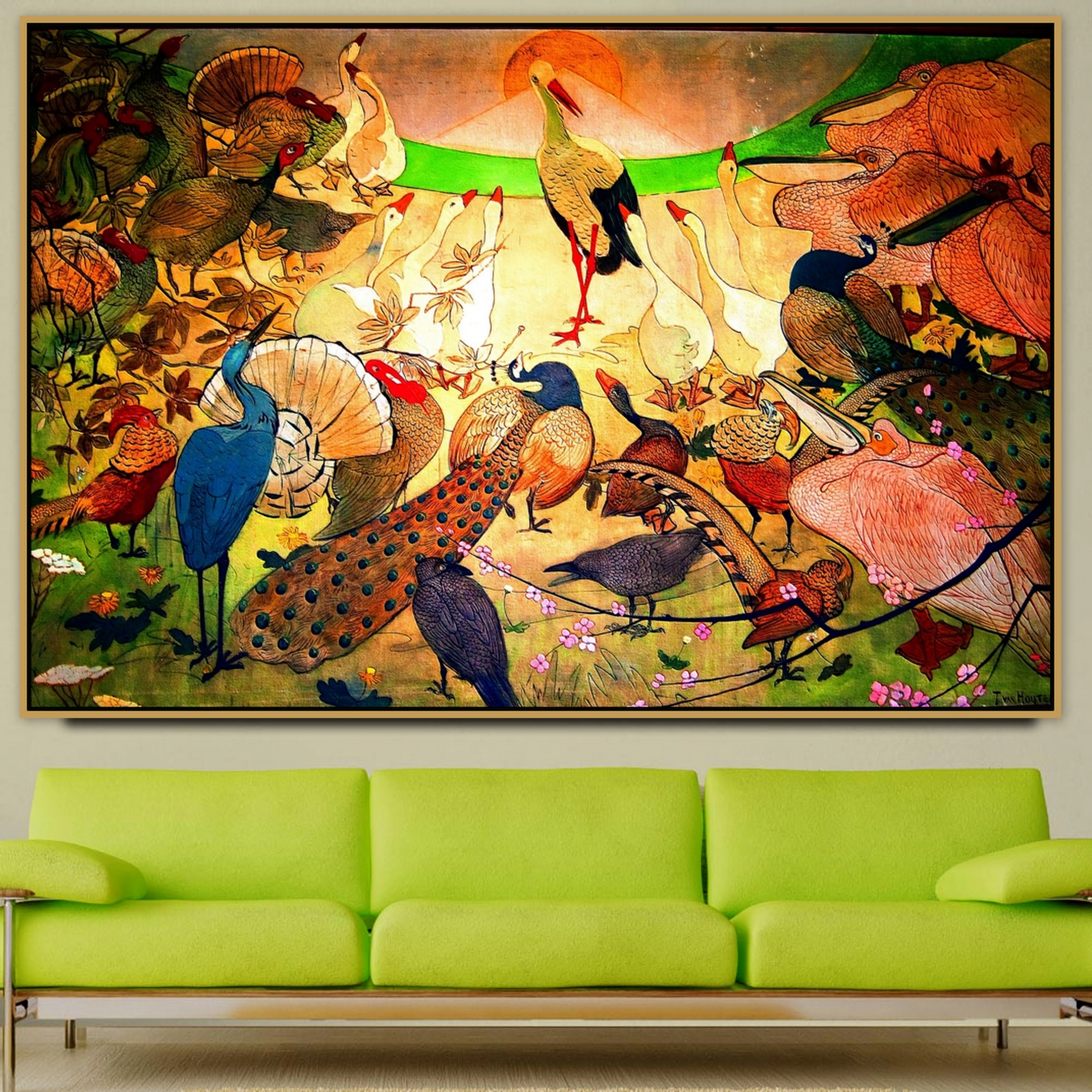 

Birds Old Master Advertisement Retro Vintage Poster Wall Photo Pictures Wall Art Living Room Decor Painting Canvas Print