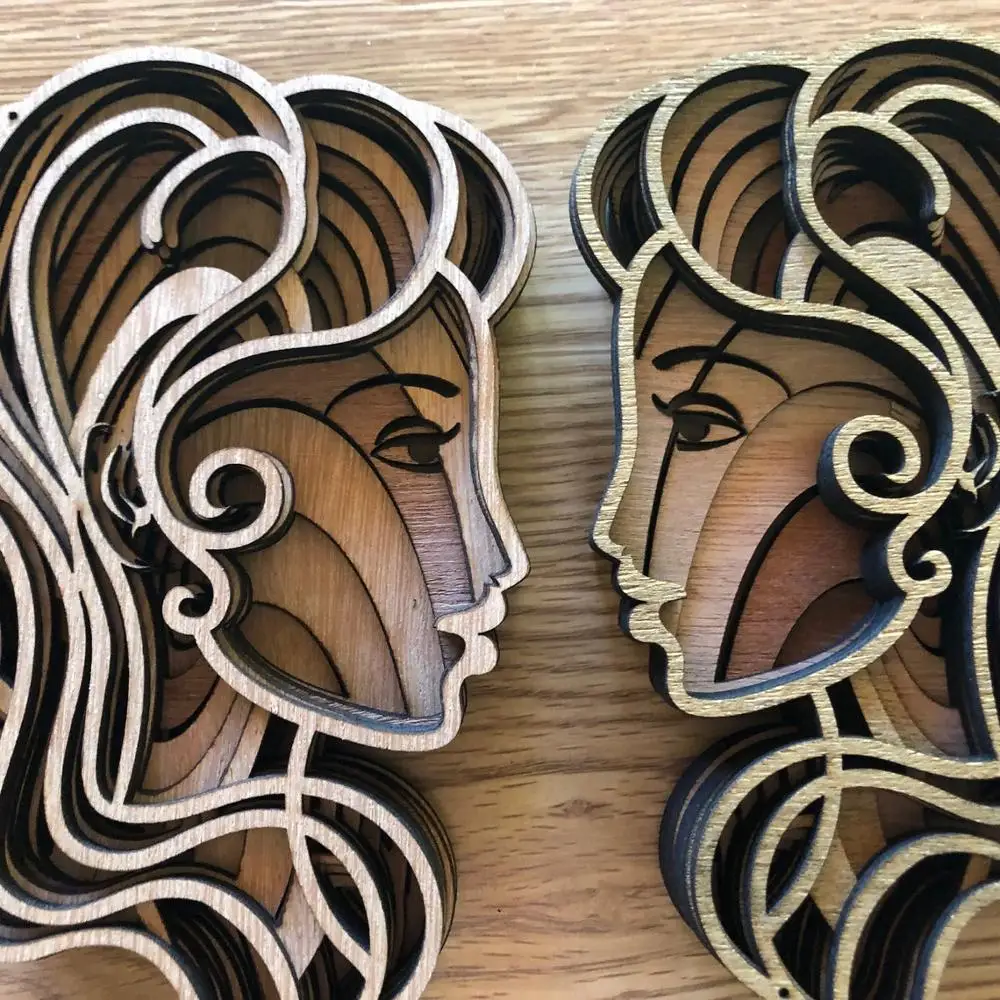 Файлы шаблонов для лазерной резки Многослойные знаки зодиака Мандала Знак