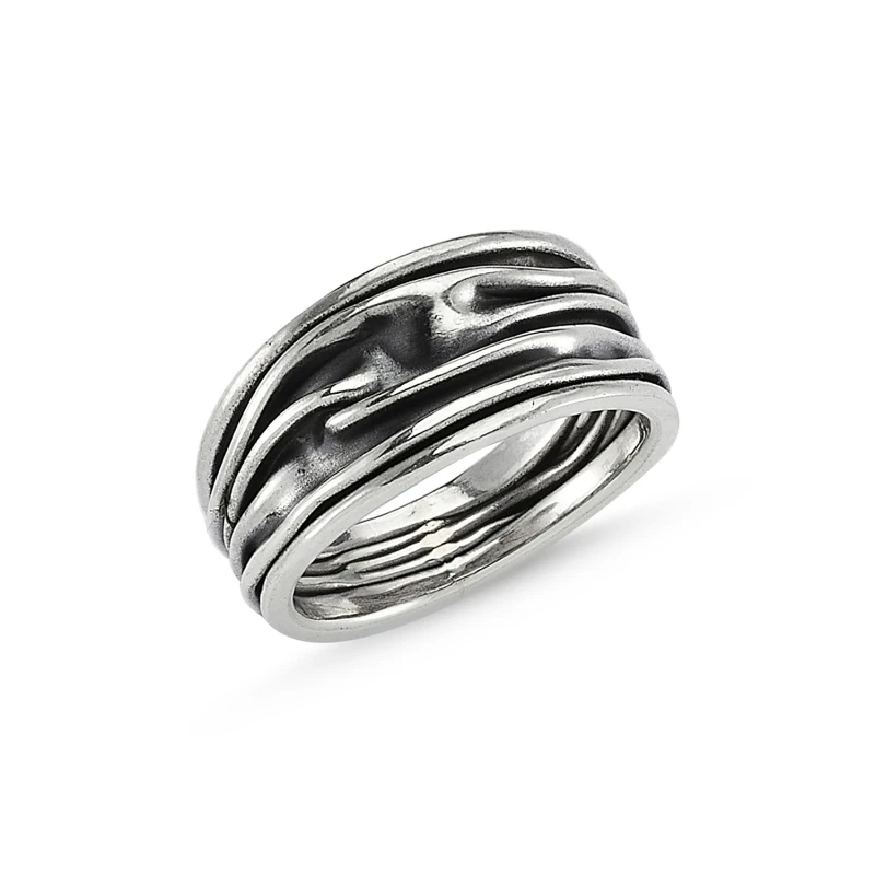 

Silver 925 Sterling Sterling Wrinkled Ring