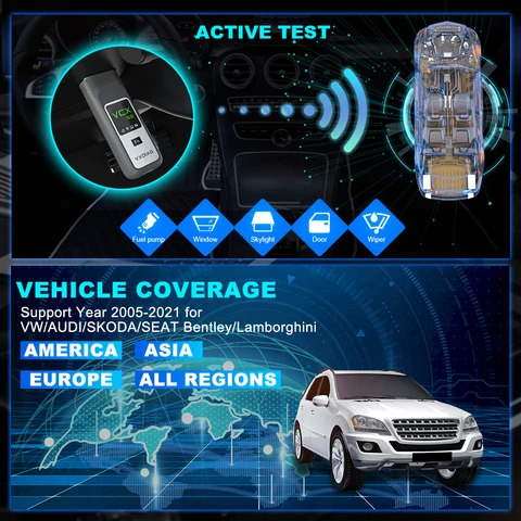 VXDIAG VCX SE для VW OBD2 сканер автомобильный диагностический инструмент все системы диагностическое кодирование ECU J2534 программирование DoIP для Audi для Skoda