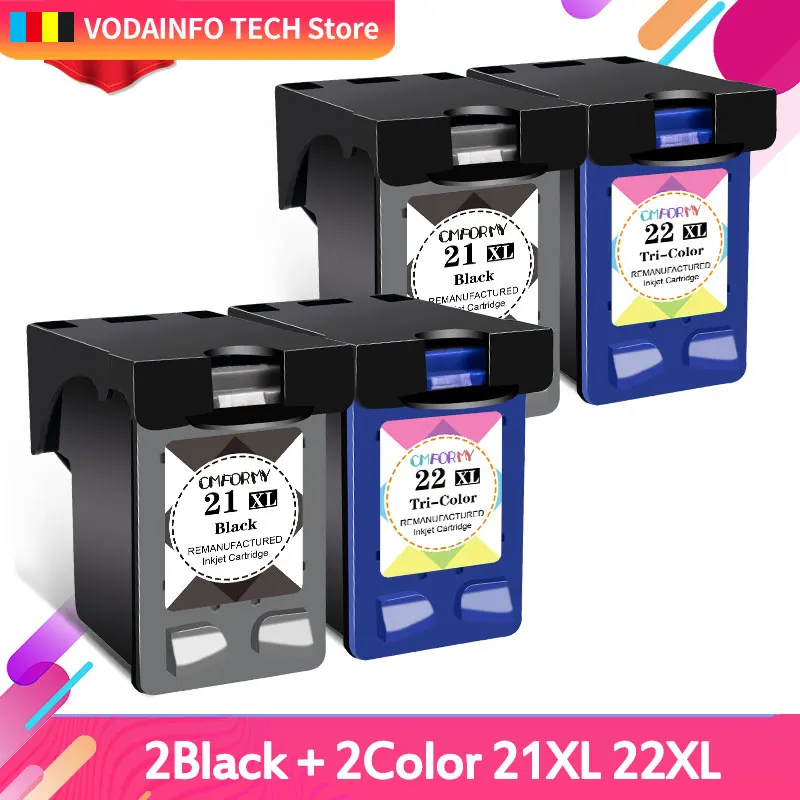 Royek Совместимость 21 22 XL сменный картридж для принтера HP 21XL 22XL с чернилами Deskjet F2180