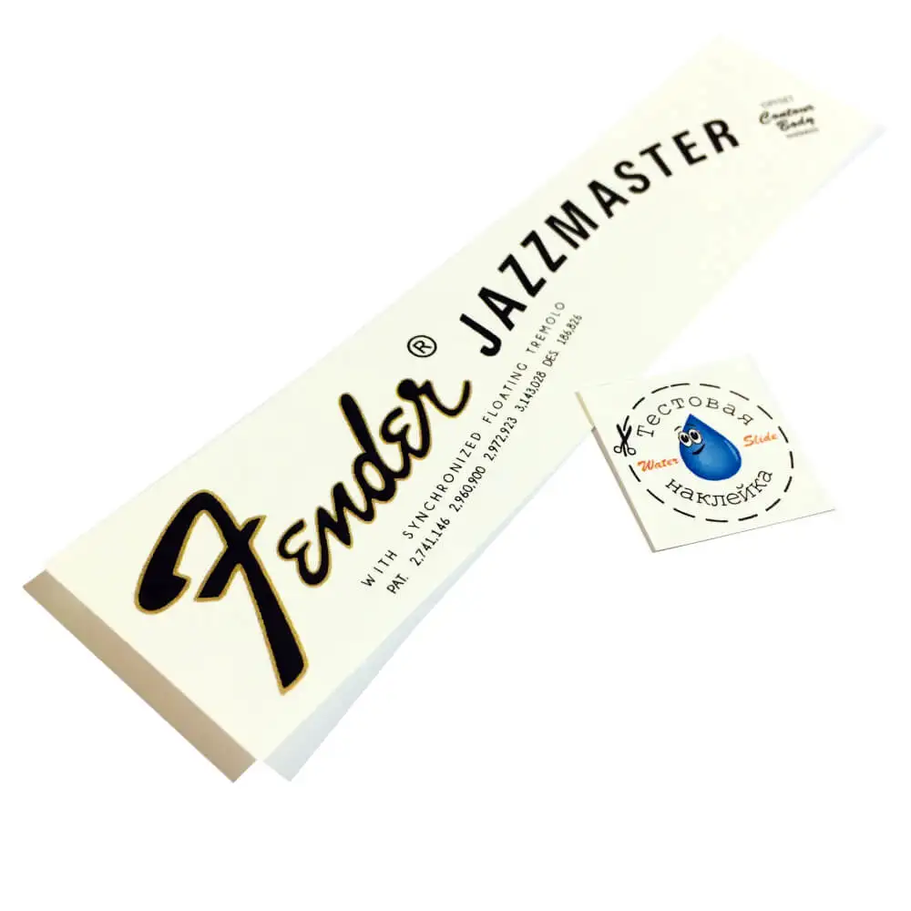 Декаль &quotFender Jazzmaster 1968-1976&quot для головы грифа гитары | Спорт и развлечения