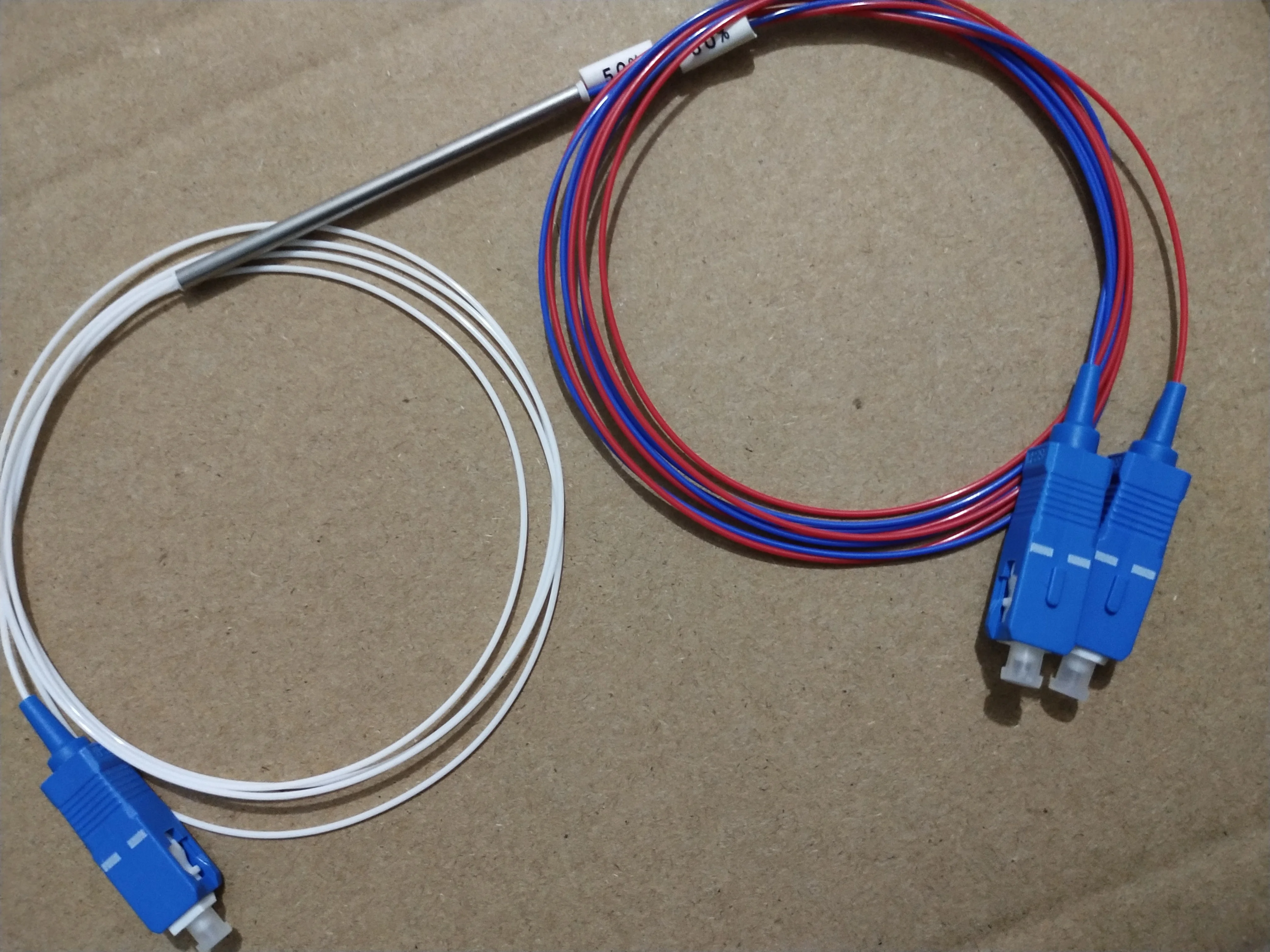 30 шт. упаковочный волоконно оптический FBT сплиттер с разъемом SC UPC 1x2 0 9 мм