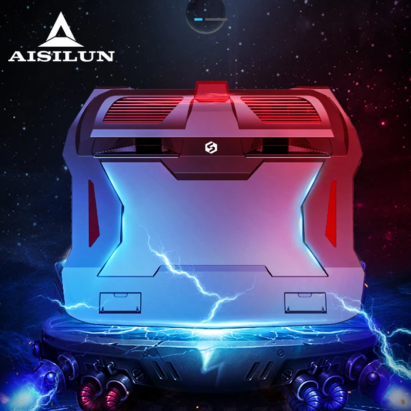 Охлаждающая подставка для ноутбука 12 17 дюймов с RGB подсветкой и двумя USB