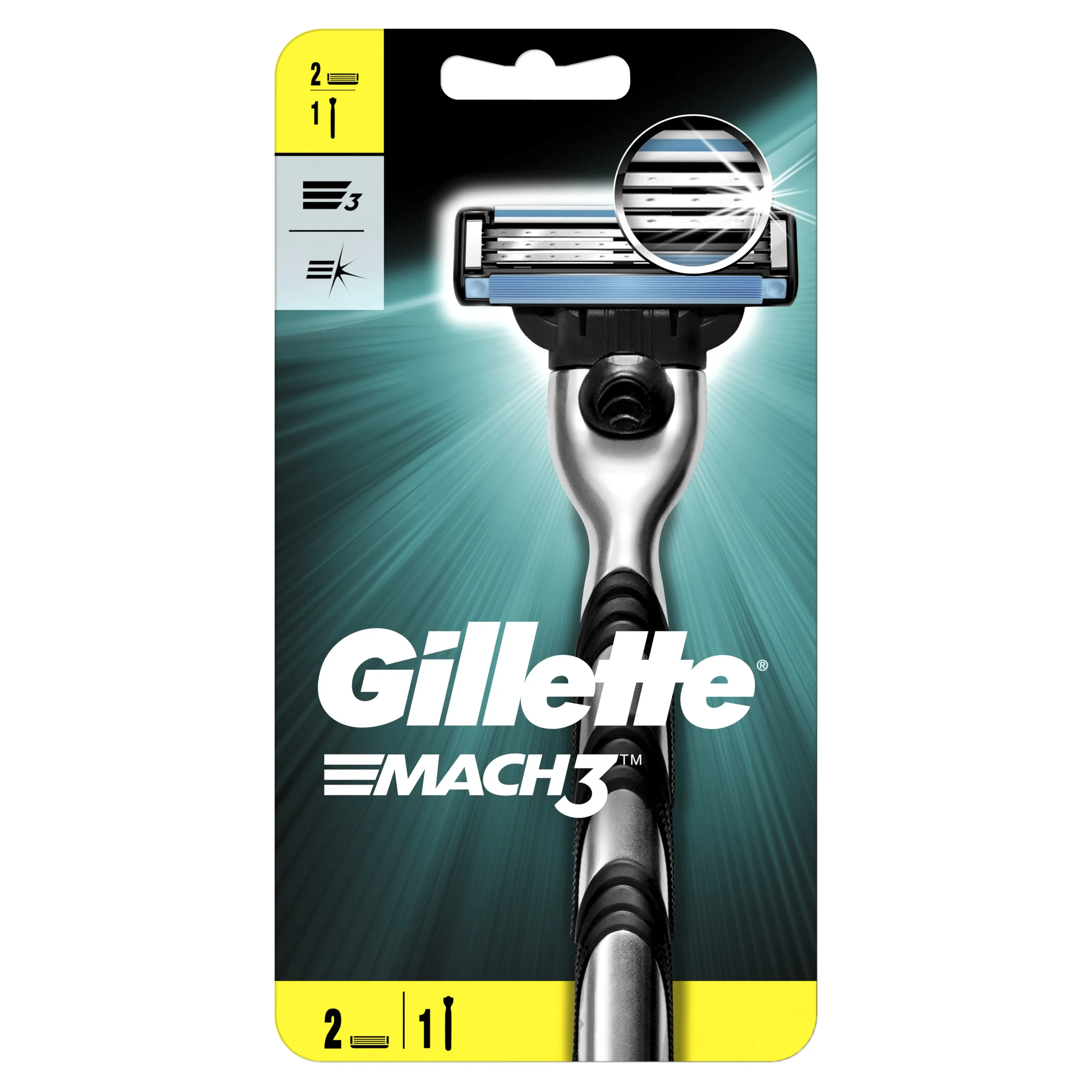 Мужская бритва Gillette Mach3 с 2 сменными кассетами|Бритва| |