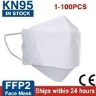 Маска многоразовая KN95 FPP2 ffp2, белая защитная маска для лица, 1-100 шт.