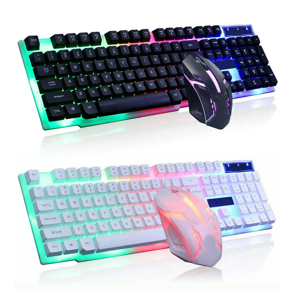 

Игровая Проводная клавиатура и мышь ZUIDID RGB с подсветкой, механические ощущения, 104 колпачков клавиш, игровая клавиатура для настольного комп...