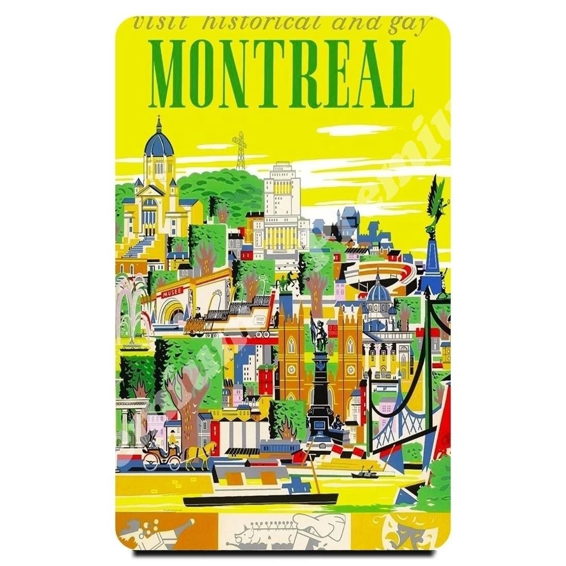 Канада Сувенирный магнит Винтажный туристический плакат | Дом и сад