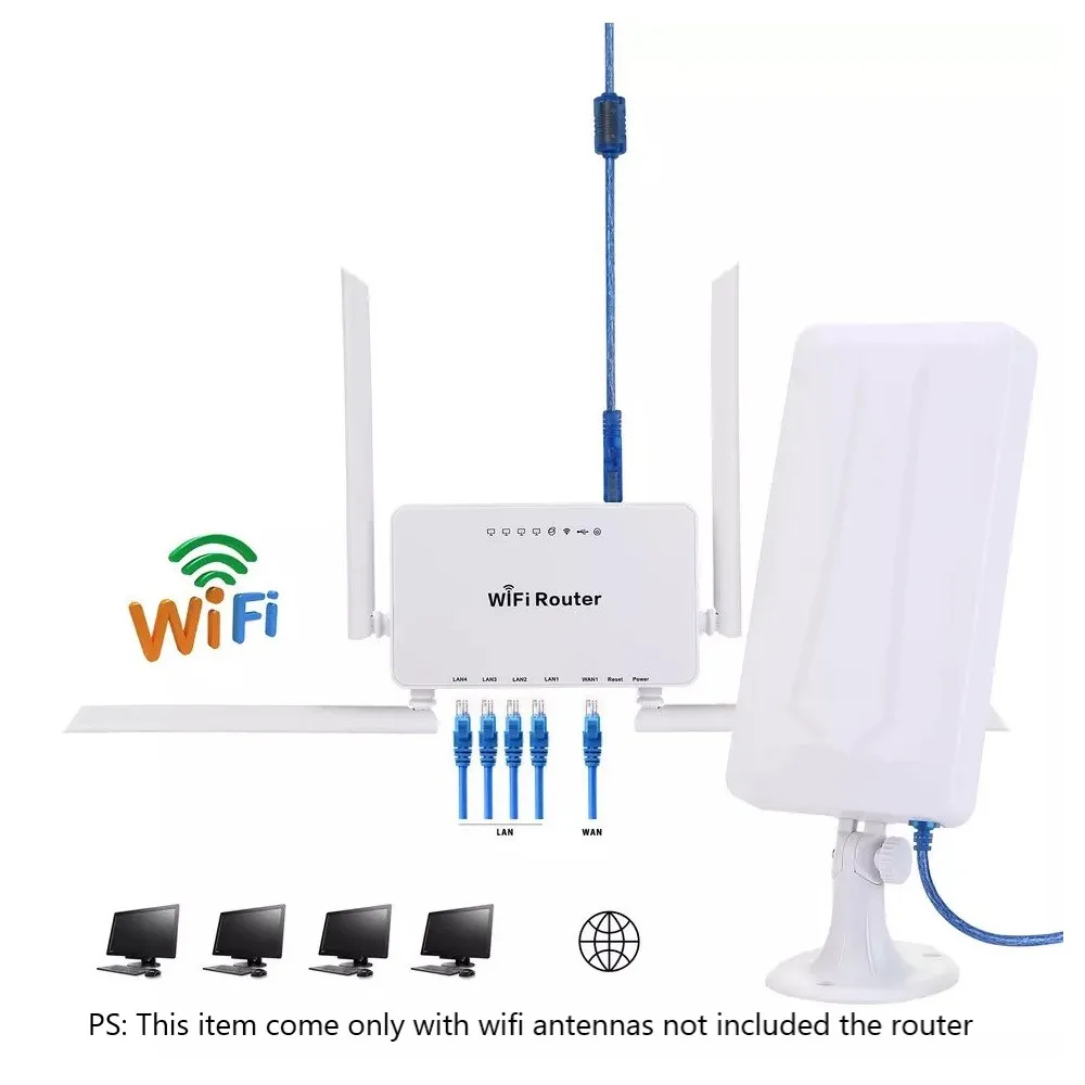 Беспроводной USB-адаптер 150 Мбит/с Wi-Fi-адаптер большого радиуса действия мощностью