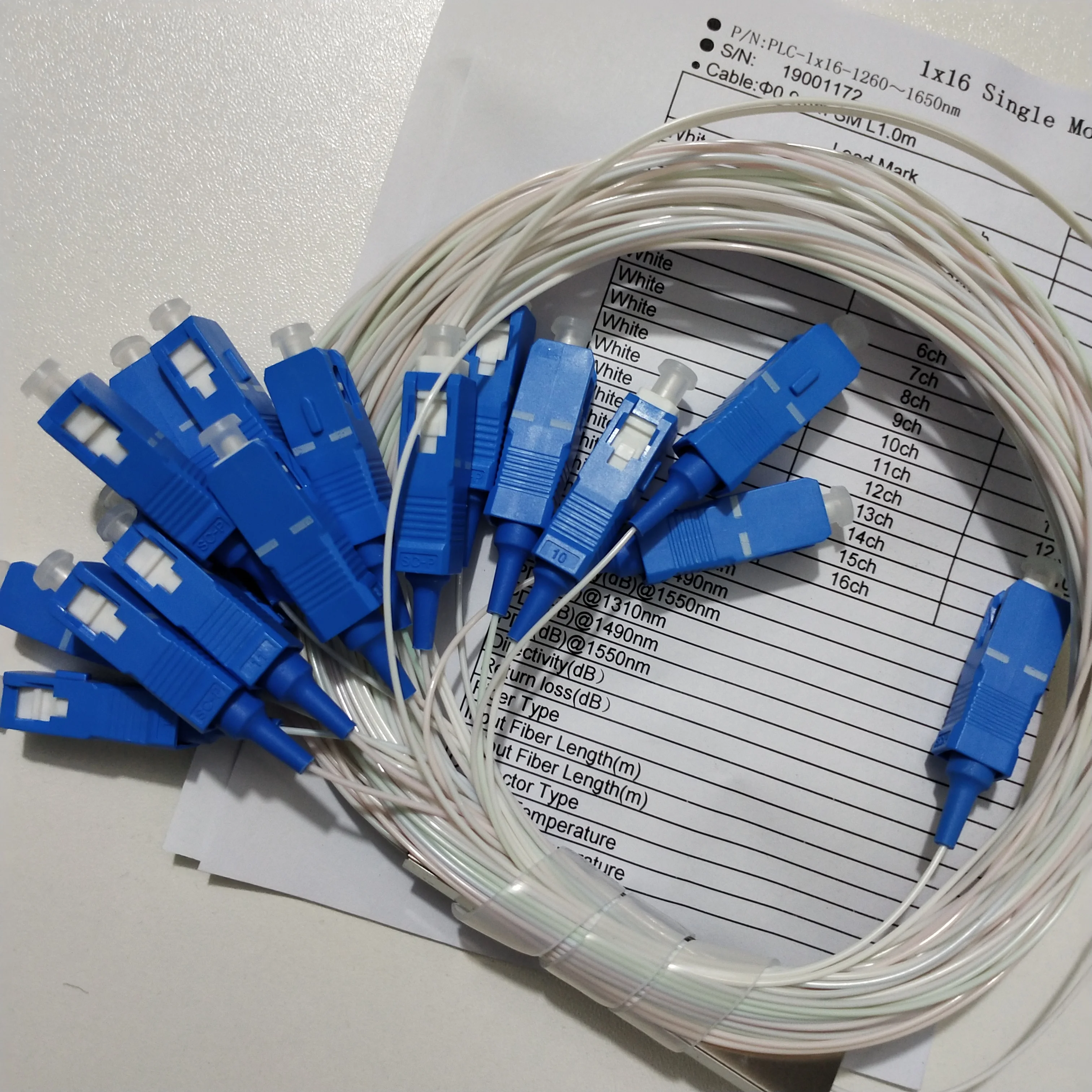 Высокое качество 10 шт./лот волоконно оптические PLC сплиттер 1x16 SC/UPC мини трубка 0 9