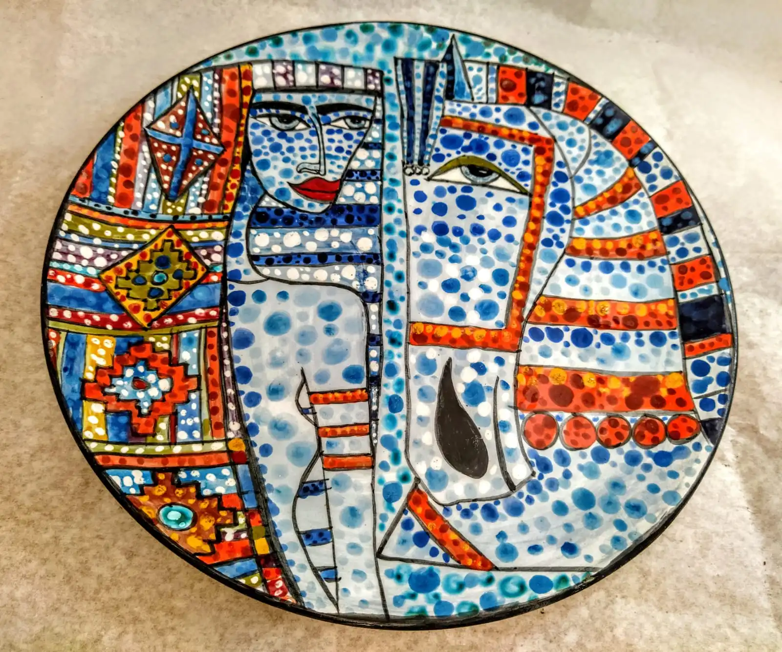 

Finecraft Handmade 100% Original and Original Design Ceramic, Tile Decorative Plate Es-606