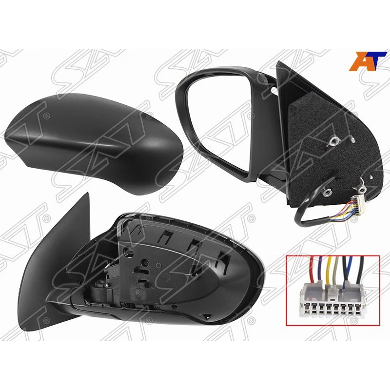 Зеркало левое для Nissan Qashqai j10 рестайлинг 2010-2013 SAT ST-DT65-940-2 Ниссан Кашкай Зеркала