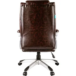 Кресло руководителя Helmi HL-E09 Capital экокожа коричневая | Мебель