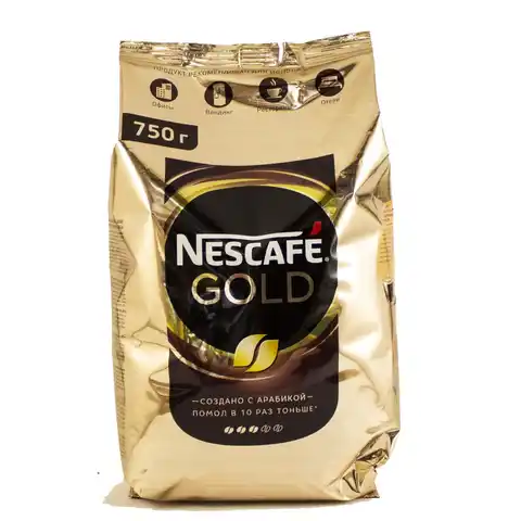 Кофе растворимый Nescafe Gold (Нескафе Голд) 750 гр с добавлением молотого