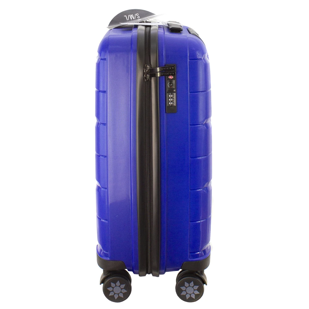 Чемодан на колесах PROFFI TRAVEL &quotTOUR FASHION&quot 20' PP пластиковый малый 55х37х22 синий S |