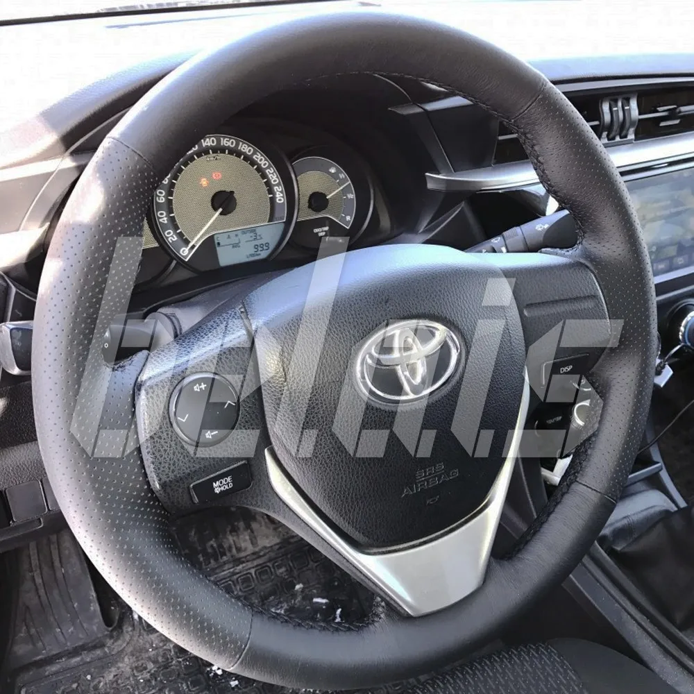 Braid steering wheel genuine leather Toyota Corolla XI 2012-2018G. A. (steering without factory skin black) # kt-0064 | Автомобили и