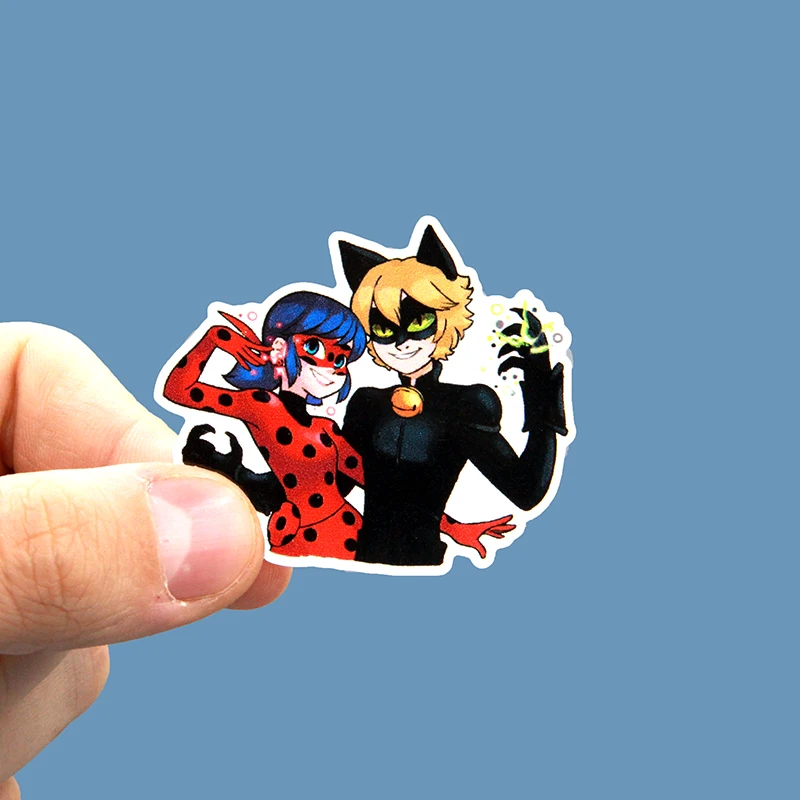 Наклейка Леди Баг и супер кот для детей на телефон ноутбук блокнот наклейка