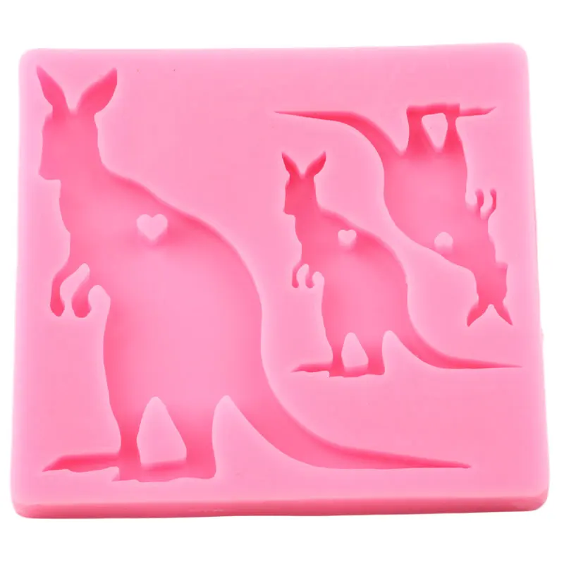 Блестящие силиконовые формы в форме семьи кенгуру мамы ребенка сделай сам кольцо