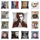 Наволочка с изображением Джонни Холлидей в скандинавском стиле на заказ, декоративная наволочка с изображением французского рок-певца для дивана, домашняя декоративная подушка