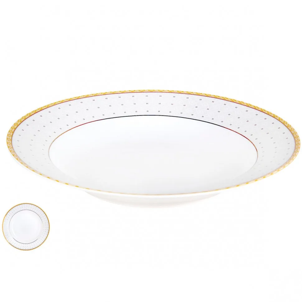 Тарелка суповая фарфоровая 19 см/450 мл &quotHarrington&quot Коралл |