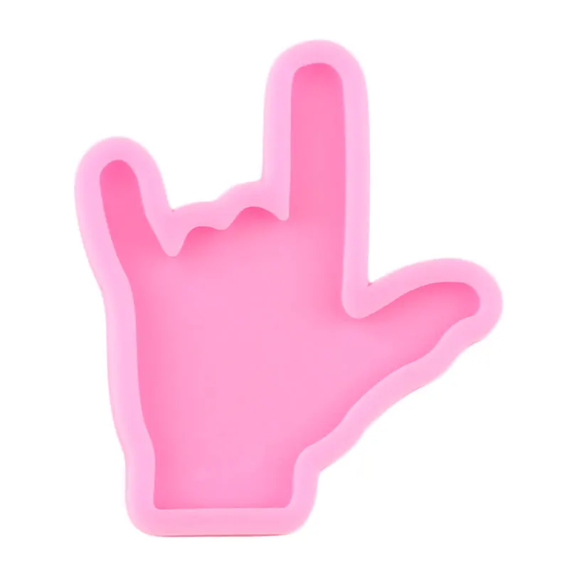 Shiny Silicone I Love You In Sign Language Hand Molds DIY Keychain Epoxy Resin for Pendant Jewelry Decorative Craft Mold | Дом и сад
