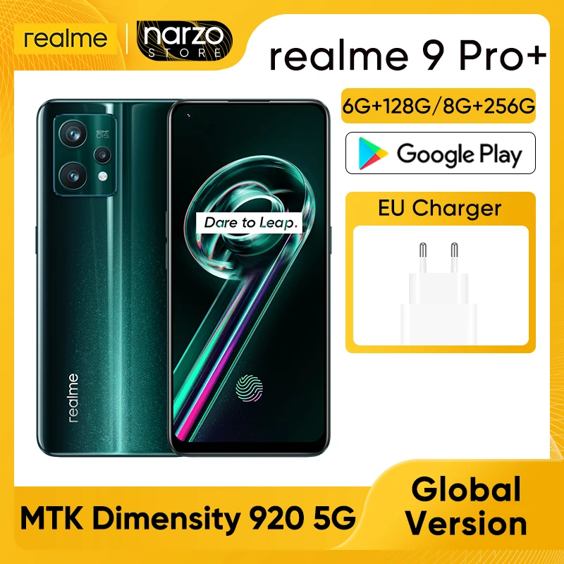 

Смартфон realme 9 pro plus 5G Dimensity 920 дюймов sony imx766 ois camera 60w superdart amoled дисплей