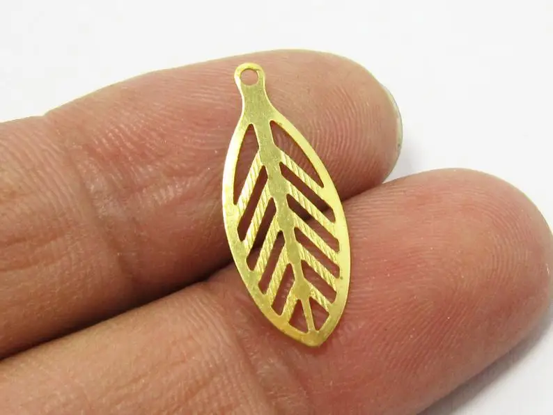 100 шт., латунные подвески для сережек, 23x9 мм