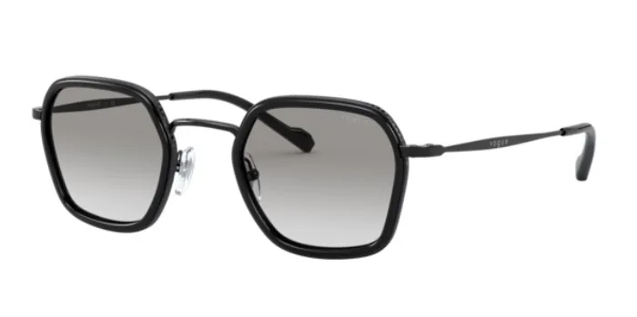 Vogue 4174S 352/11 47 Sunglasses, Vintage Sunglasses, Black Frame, Gradient Smoked Lens, High Quality Vision, %100 UV