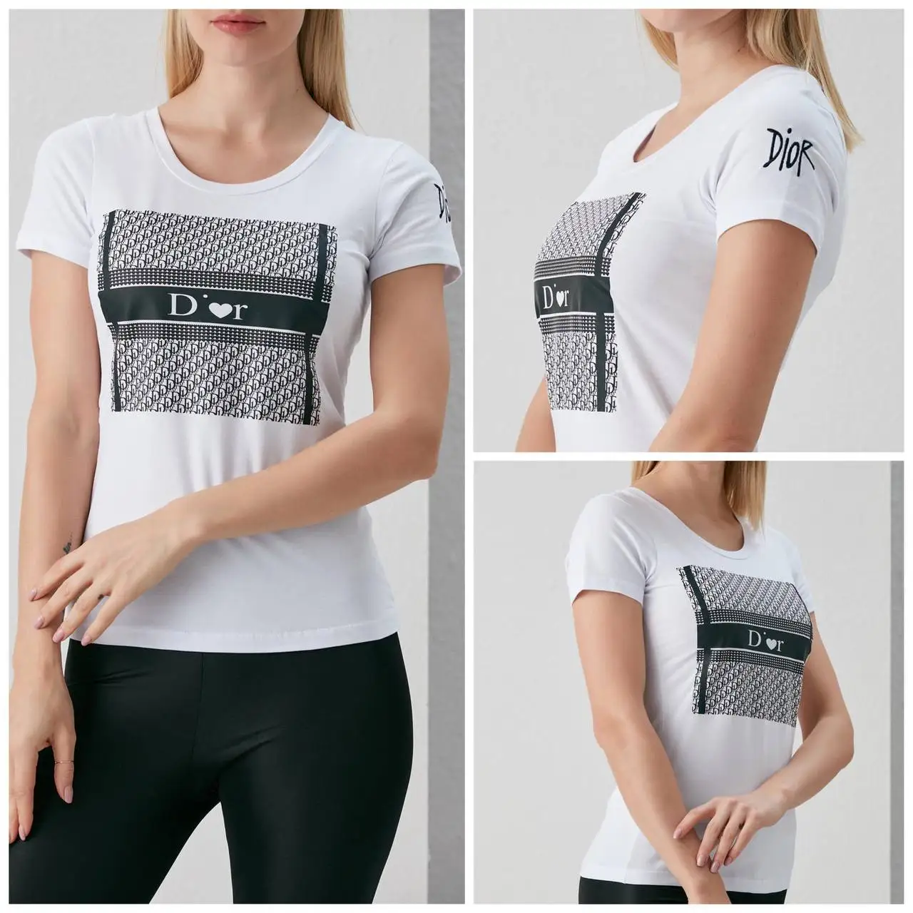 

New Season Women Tee 100 cotton Quality Branded Narrow cut Round collar t-shirt
