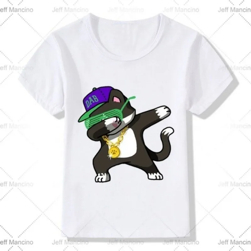 

Summer Top 2020 Summer Fashion Children Dbing horse Cartoon T-Shirts Kids Girls Bs Short Sleeve T shirt Rbit/Cat comfort