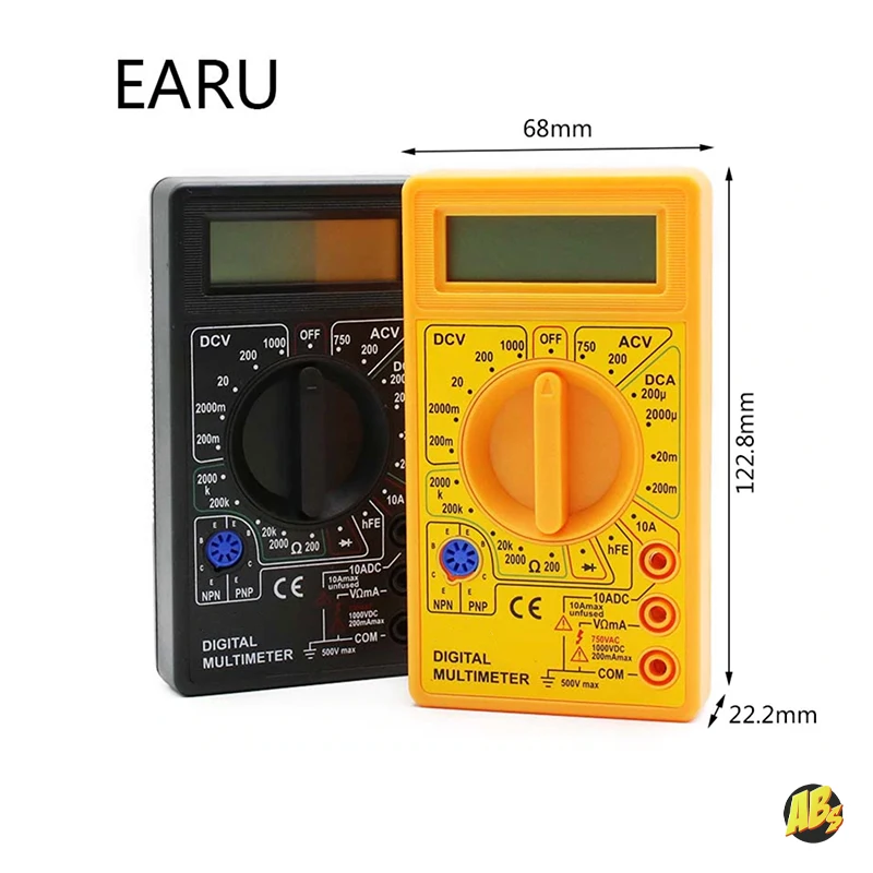 Цифровой мультиметр универсальный с ЖК-дисплеем 750 В переменного/постоянного