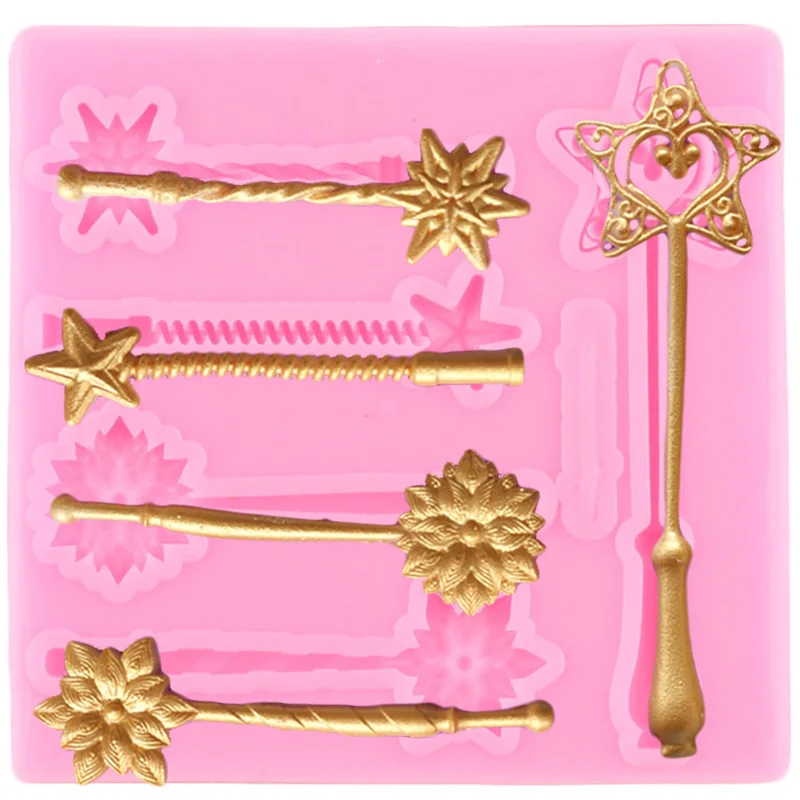 

Fairy Magic Wand Silicone Mold Candy Clay Fondant Party Cake Decorating Tools DIY Cupcake Baking Molds Chocolate Gumpaste Moulds
