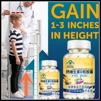 height growth calcium vitamin d pills natural vegan capsules to grow taller bone strength without growth hormone 200 softgel